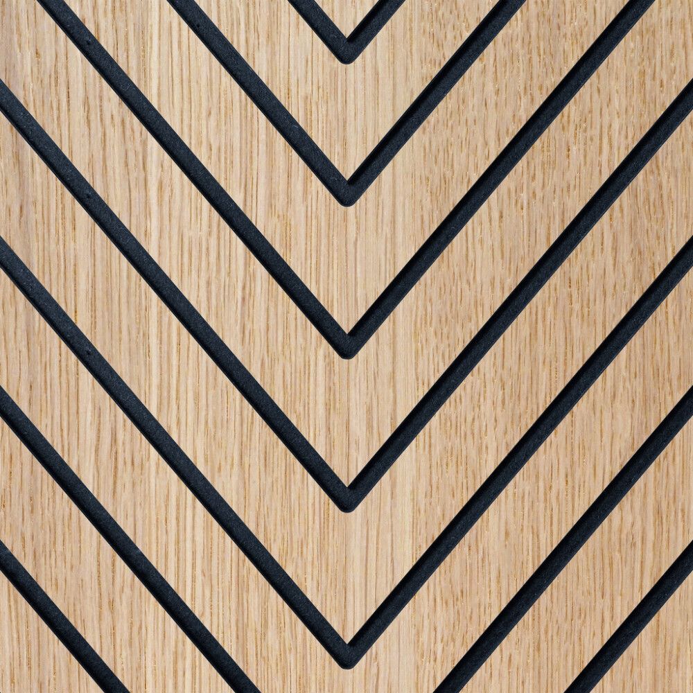 Sisustuspaneeli Maler Louvre Chevron Tammi / musta 12 x 616 x 616 mm
