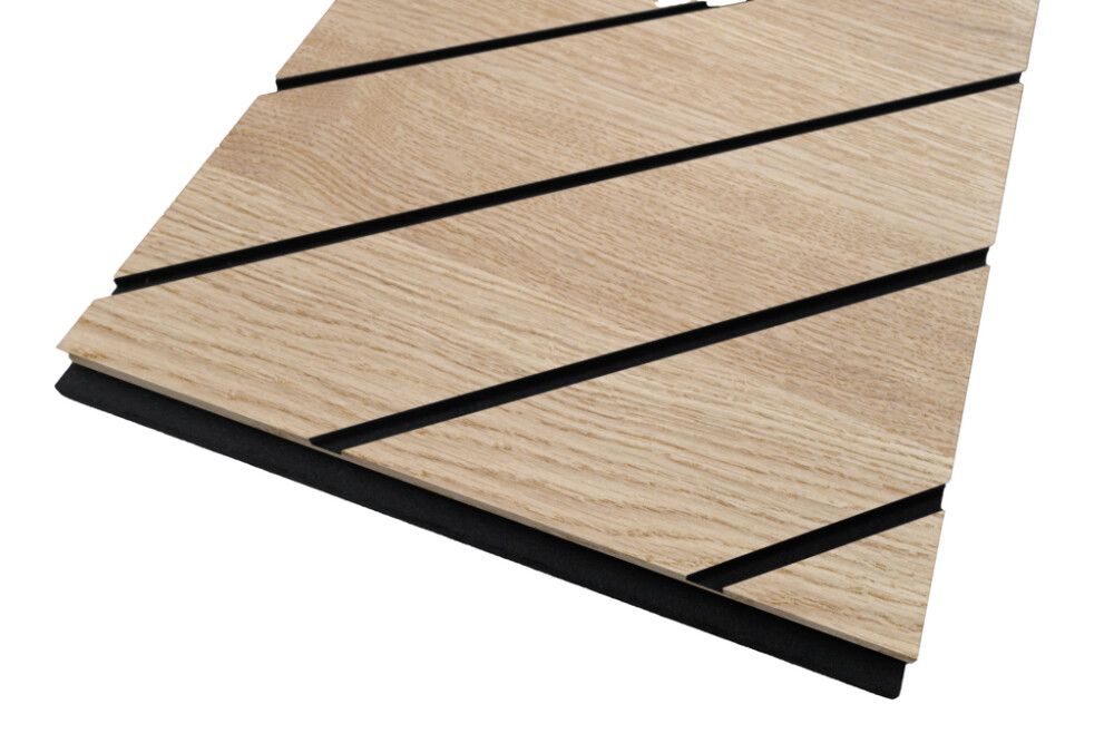 Sisustuspaneeli Maler Louvre Chevron Tammi / musta 12 x 616 x 616 mm