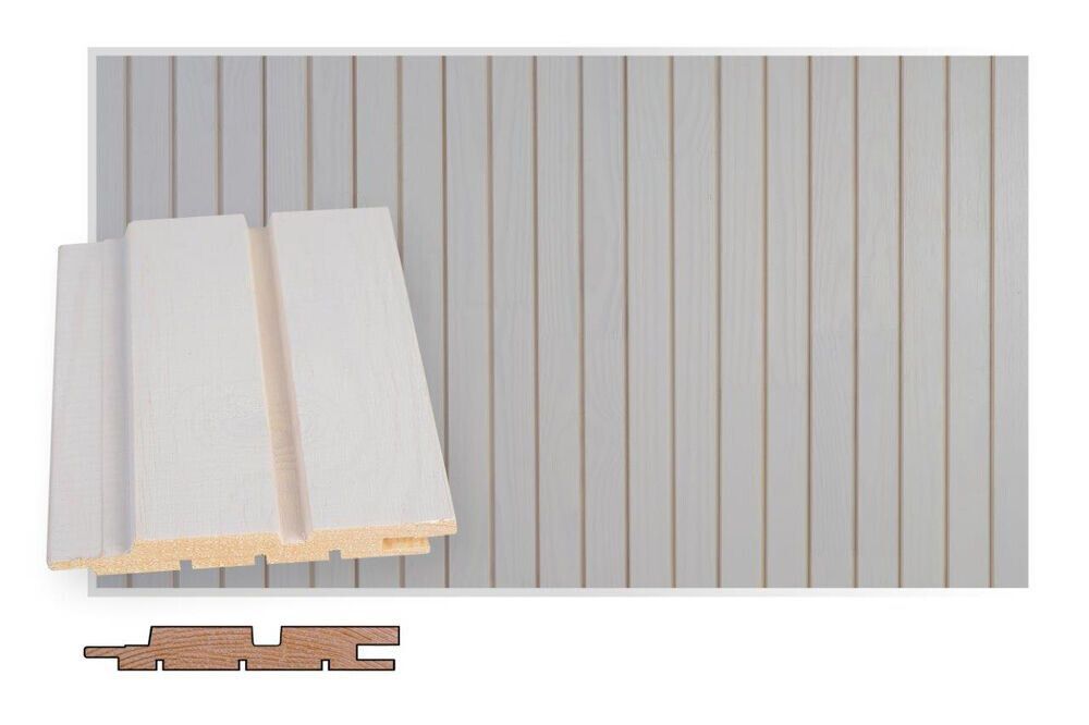 Valeurapaneeli Maler Louvre SPA STS-5 sormijatkettu mänty Huurre 14 x 93 x 2300 mm