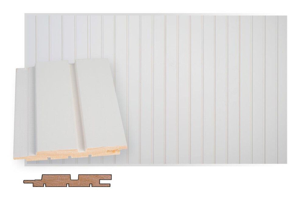 Valeurapaneeli Maler Louvre SPA STS-5 EM sormijatkettu valkoinen 14 x 93 x 2300 mm