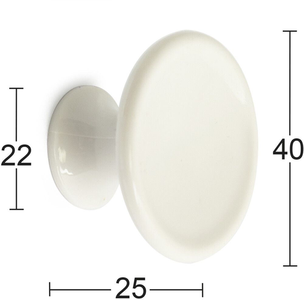 Nuppivedin Habo Aron valkoinen Ø 40 mm