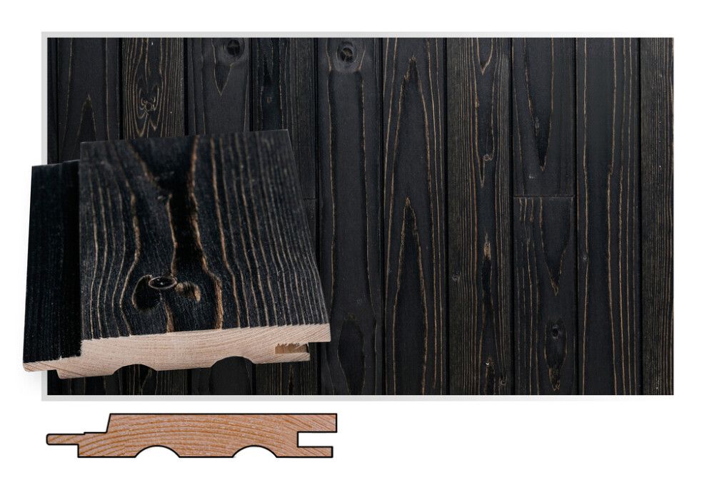 Saunapaneeli Maler Luosto SPA STS-5 Hiili 5 kpl/pkt 14 x 95 mm, eri pituuksia