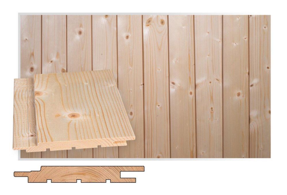 Kattopaneeli STS-5 TK kuusi puuvalmis 14 x 95 mm, eri pituuksia