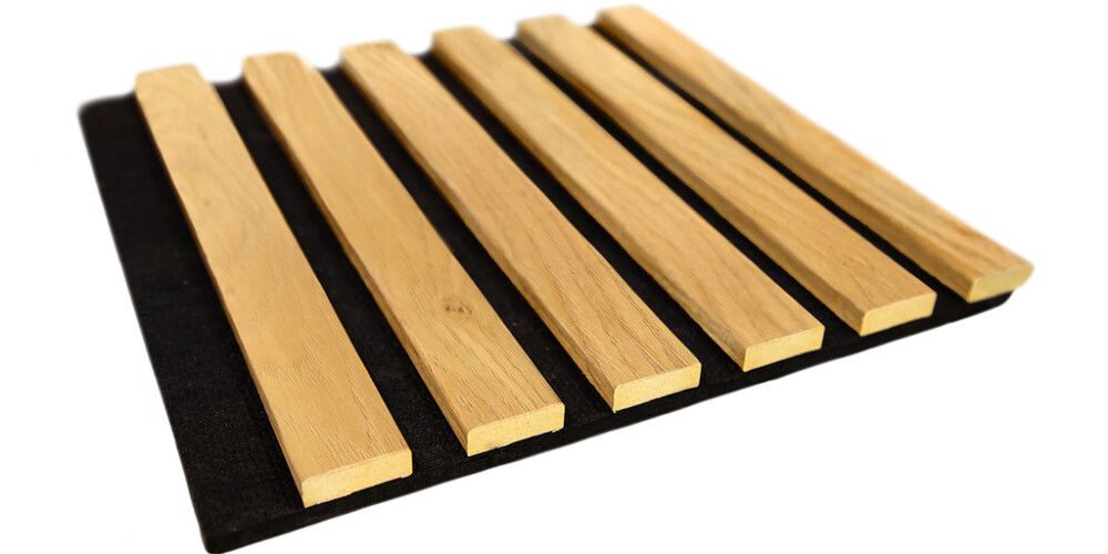 Akustiikkapaneeli Maler Louvre Acoustic Aito Tunne Tammi / musta 19 x 300 x 2800 mm