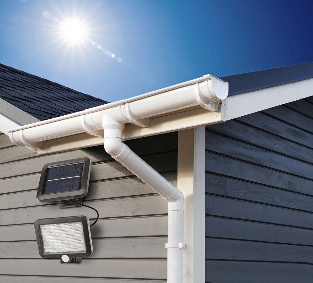 LED Valonheitin Aurinkokennolla Musta