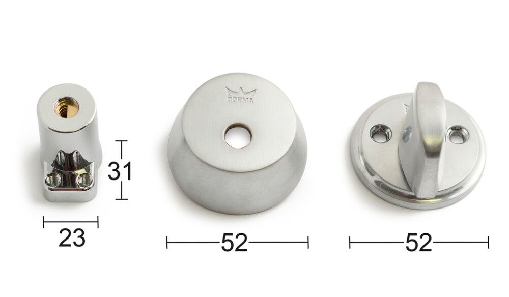 Avainpesä ja Vääntönuppisarja Habo Harjattu Kromi 46