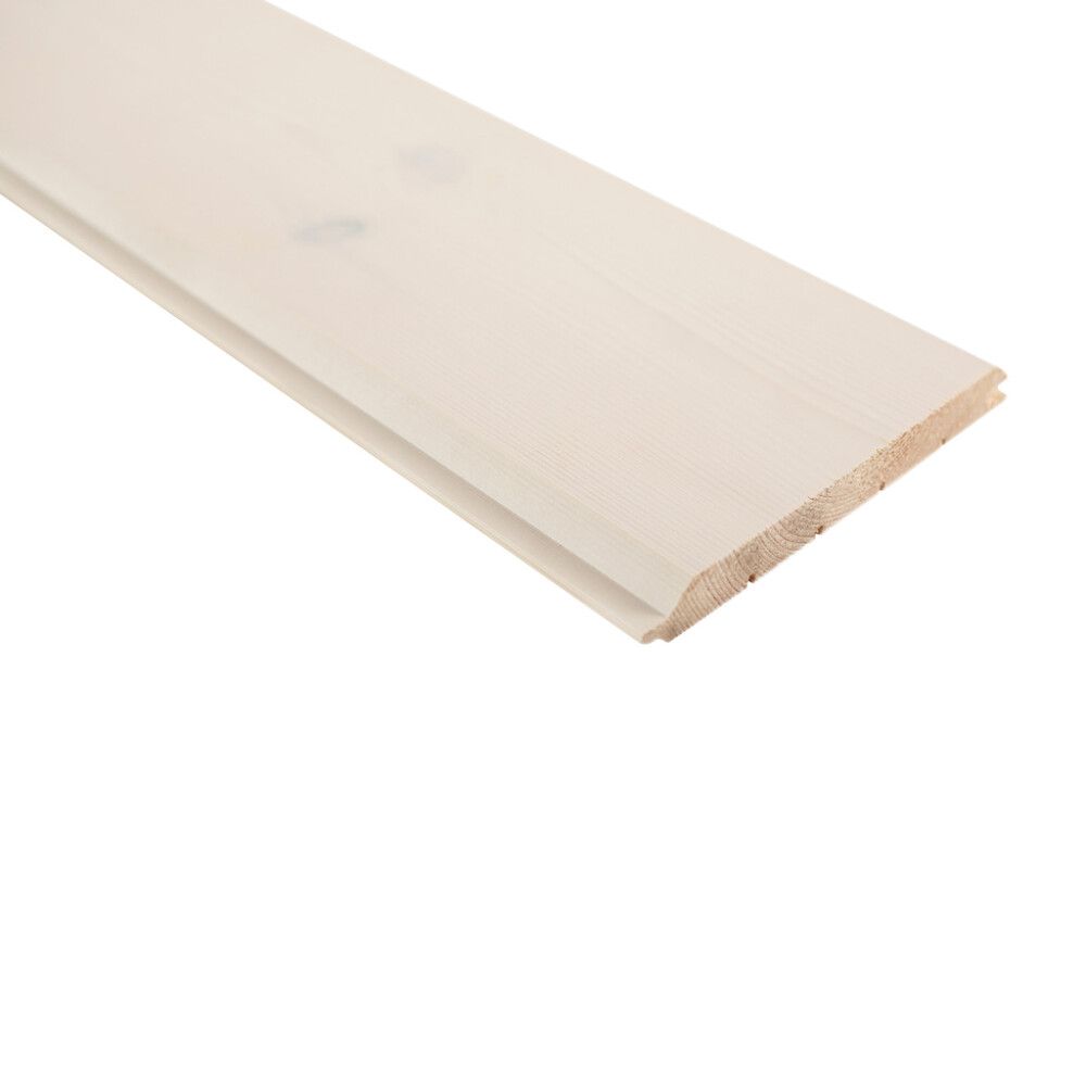 Hirsipaneeli 19 x 169 mm STH Valkovahattu (per metri)