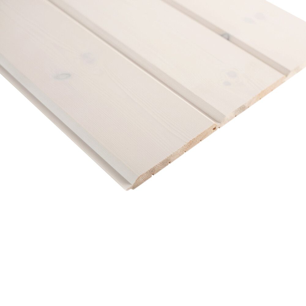 Hirsipaneeli 19 x 169 mm STH Valkovahattu (per metri)