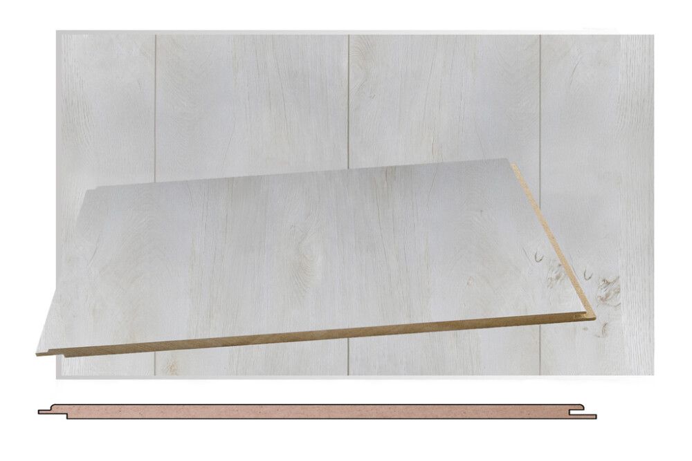 MDF-paneeli Maler STP-0 ympäripontattu 8 x 315 x 1200 mm Aito Tunne Tuhka