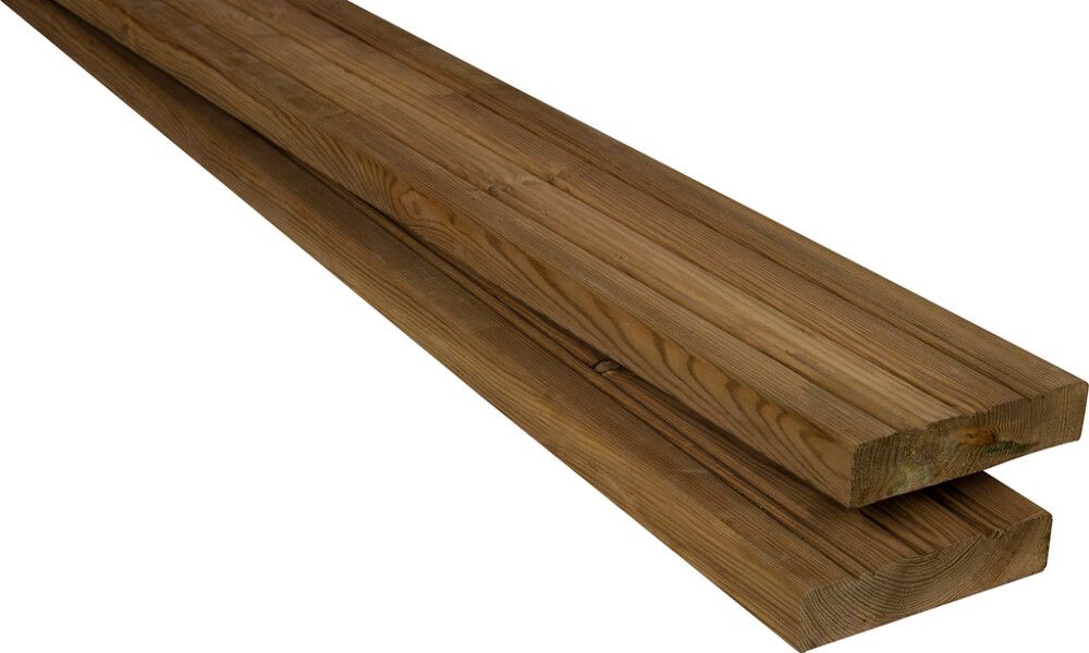 Terassilauta Kyllästetty AB 28 x 120 mm SHP Uritettu Ruskea (per metri)
