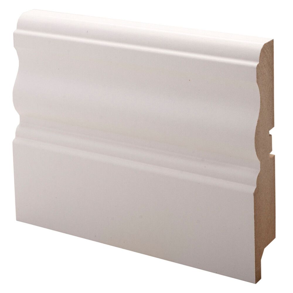 3 kpl Jalkalista Maler Laine MDF Mel Valkoinen E0 21 x 118 x 2750 mm