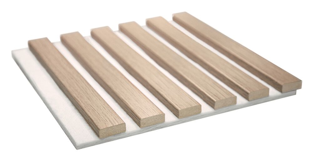 Akustiikkapaneeli Maler Louvre Acoustic Valkoinen Tammi 19 x 300 x 2800 mm