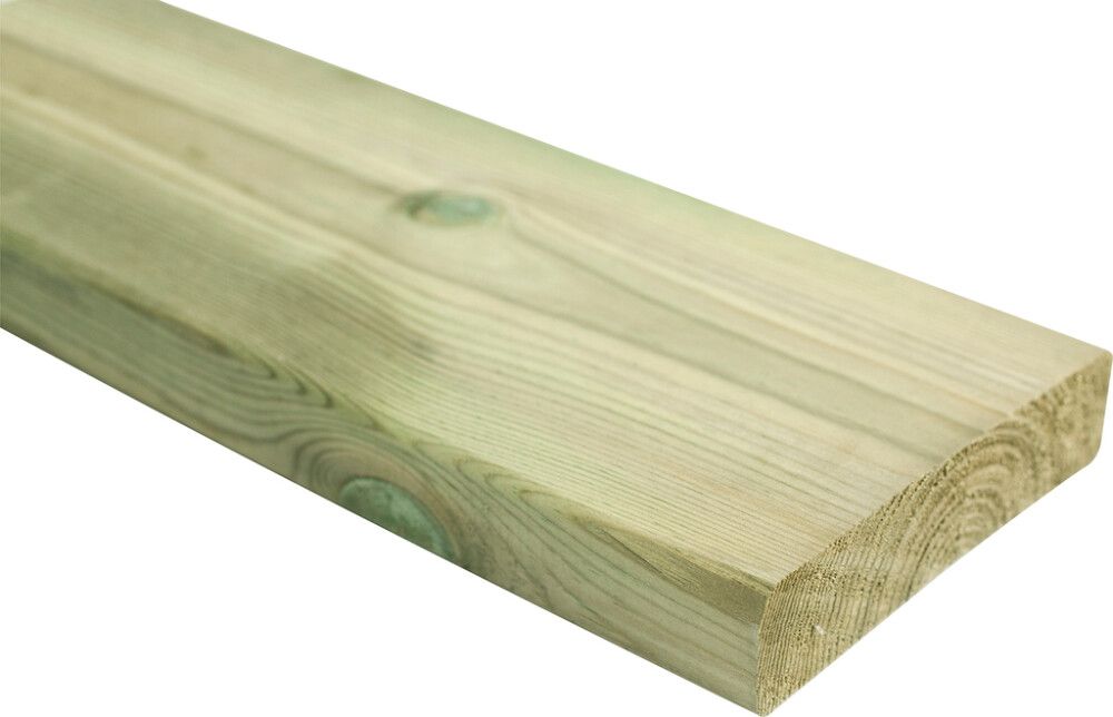 Terassilauta Kyllästetty AB 28 x 120 mm SHP Vihreä (per metri)