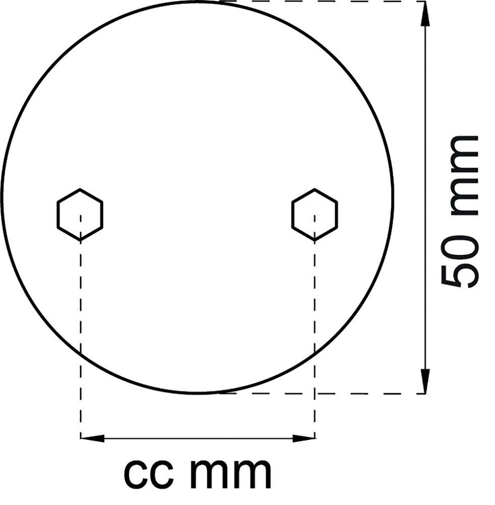Peitekilpi Habo 316 RST Ø 50 mm
