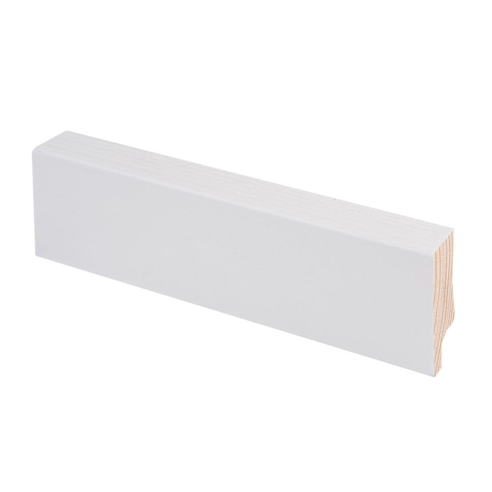 10 kpl Jalkalista Maler Aava mänty valkoinen 14 x 42 x 3300 mm