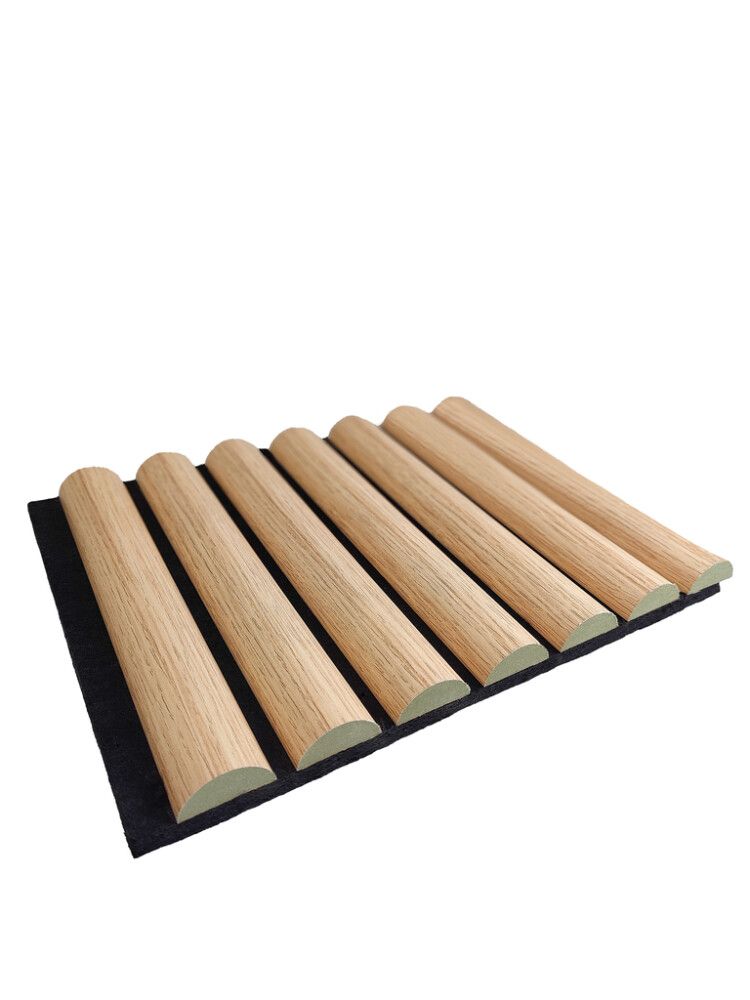 Akustiikkapaneeli Maler Louvre Acoustic 3D  Musta/Natur Tammi 19 x 300 x 2800 mm