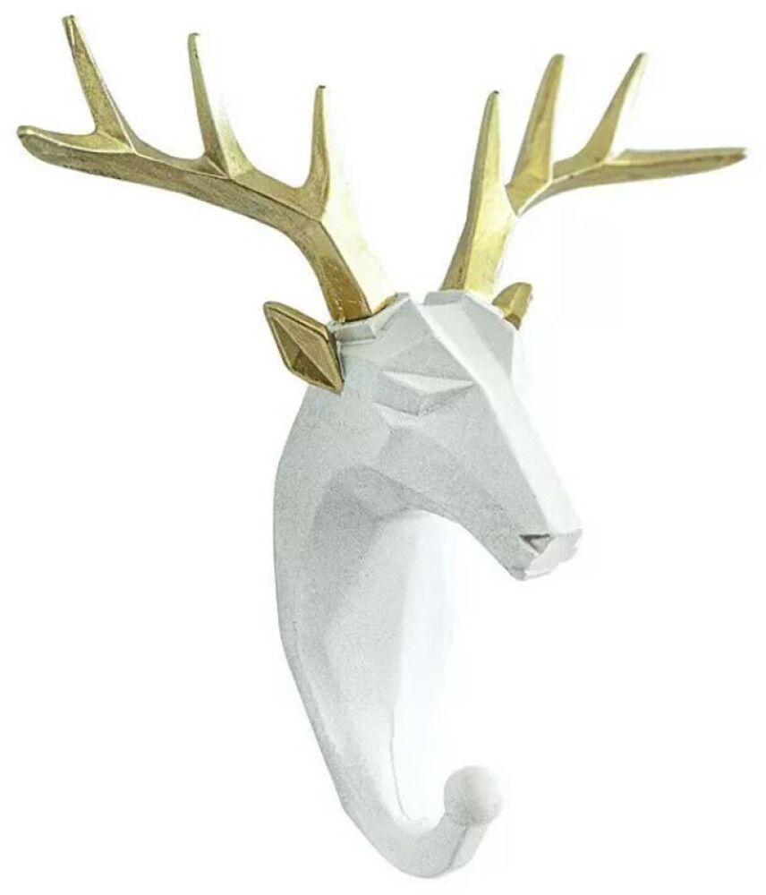 Vaatekoukku Poro Valkoinen