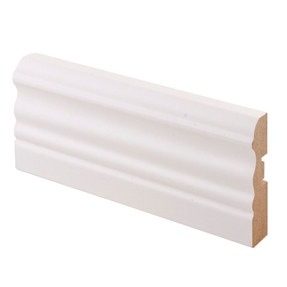 5 kpl Peitelista Maler Laine MDF koriste  Mel Puhdas Valkoinen  16 x 65 x 2200 mm