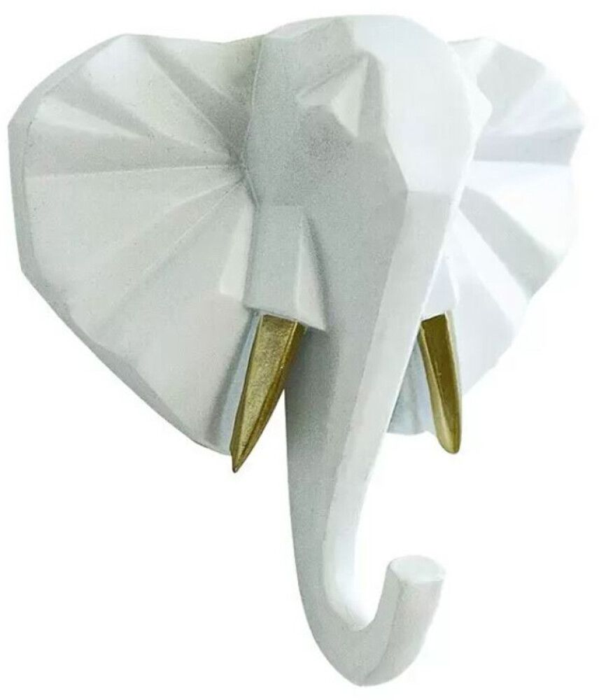 Vaatekoukku Norsu Valkoinen