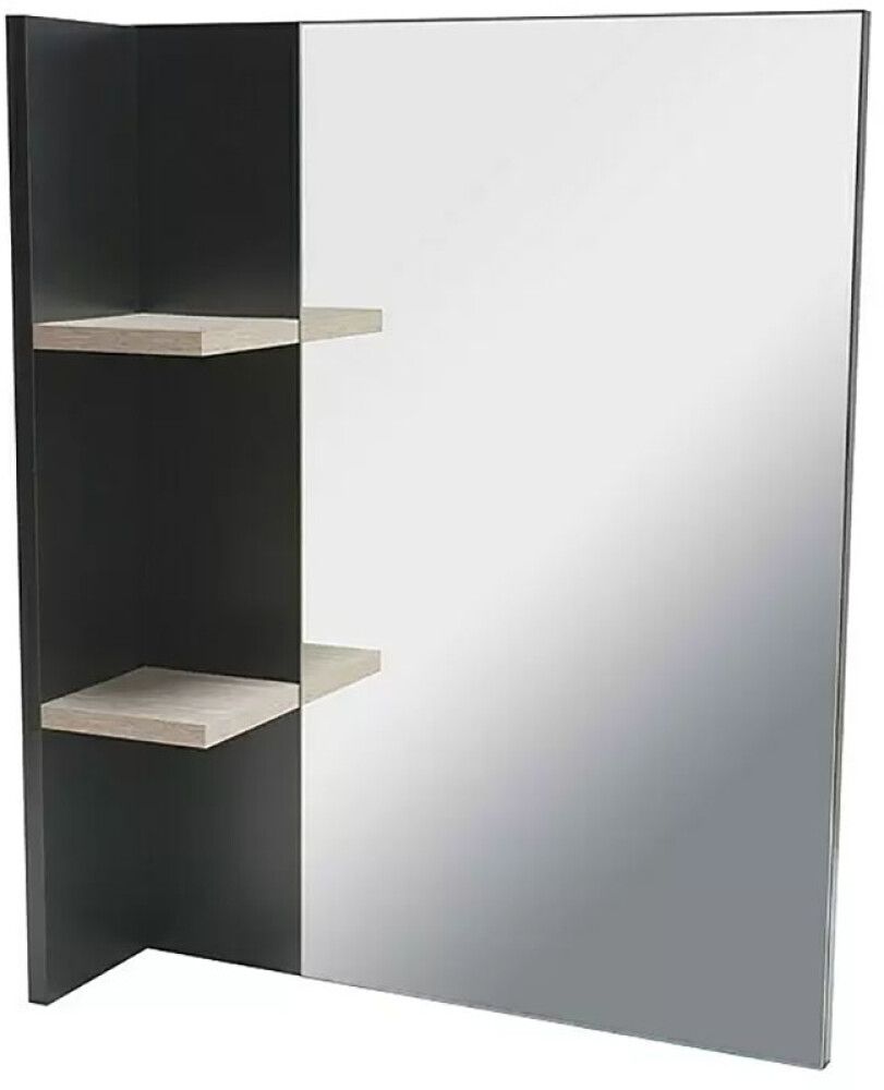 Peili BAUHAUS Jannik Antrasiitti/Harmaa puu 58 x 76,5 cm