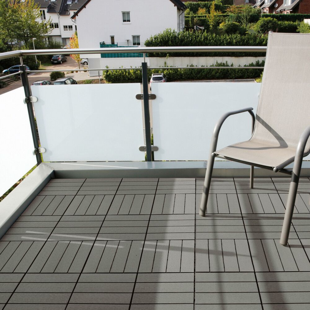 Klicklaatta 30 x 30 cm harmaa 10 kpl