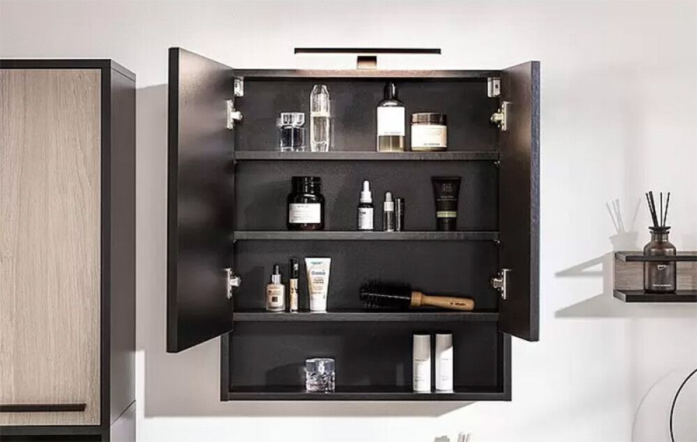 LED-peilikaappi BAUHAUS Jannik Antrasiitti 60 x 70 cm