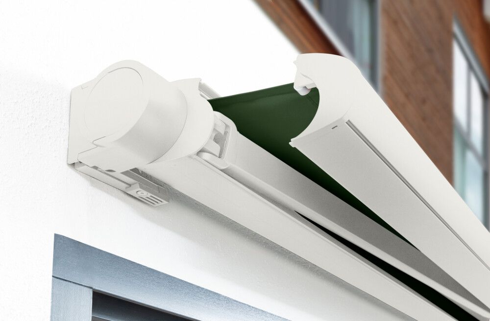 Täyskasettimarkiisi SunFun Elba 5 x 3,5 m vihreä/valkoinen