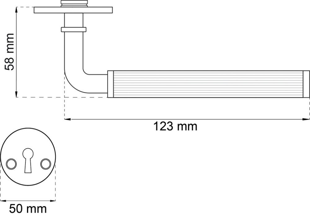 Väliovenpainike avainkilvellä Habo Wimbledon Kiillotettu messinki