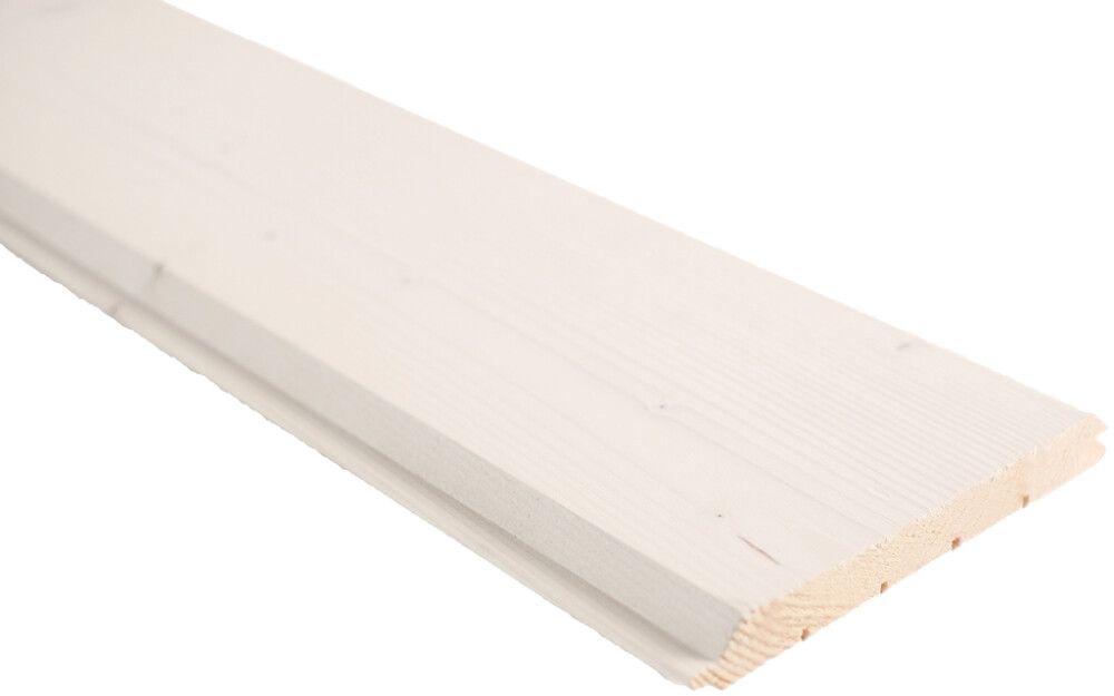 Hirsipaneeli Kuusi 19 x 169 mm STH Valkovahattu (per metri)
