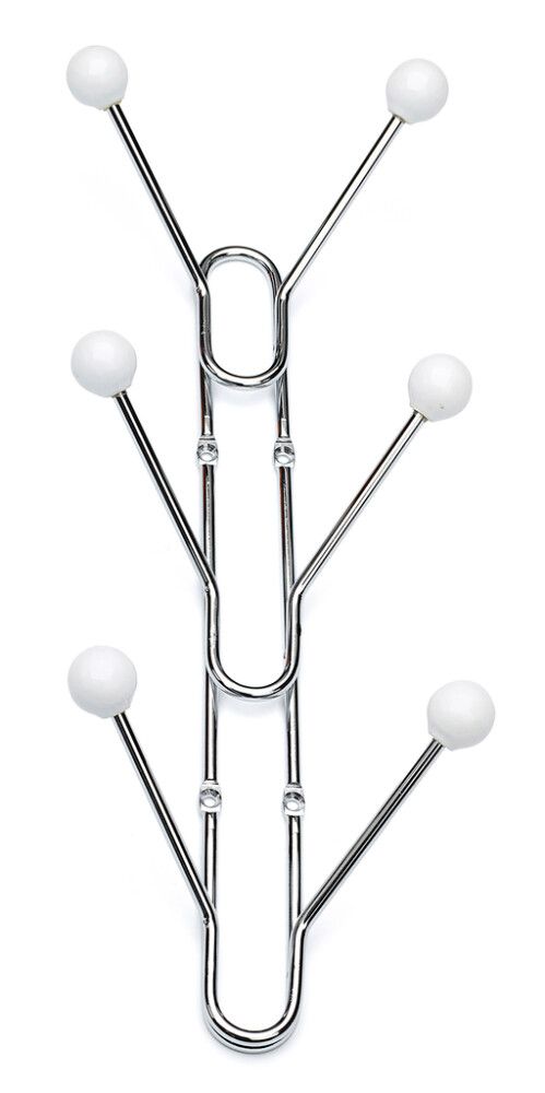 Vaatekoukku Habo Benny valkoinen/kromi