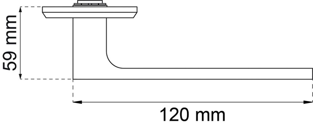 Ulko-ovenpainike Habo A2560 harjattu alumiini