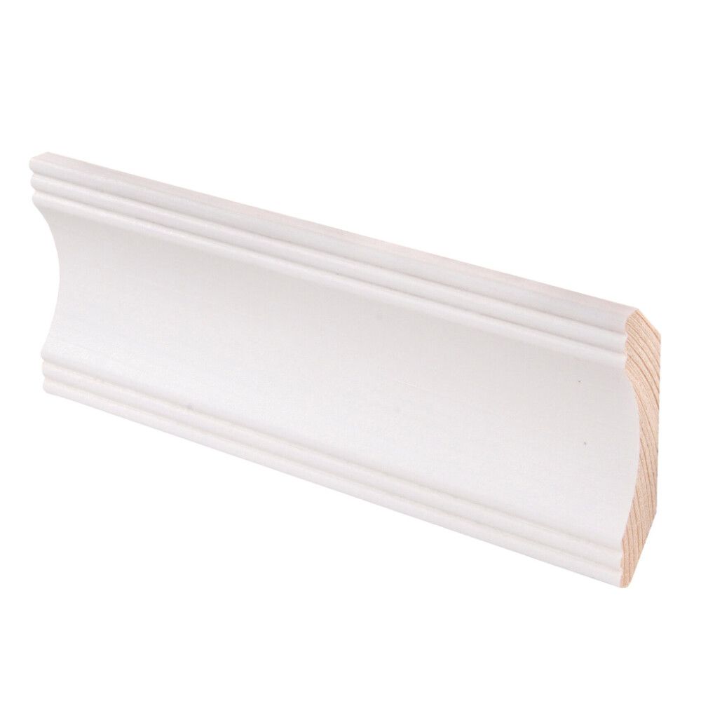 5 kpl Kattolista Maler Mänty Koriste Valkoinen 42 x 42 x 3300 mm