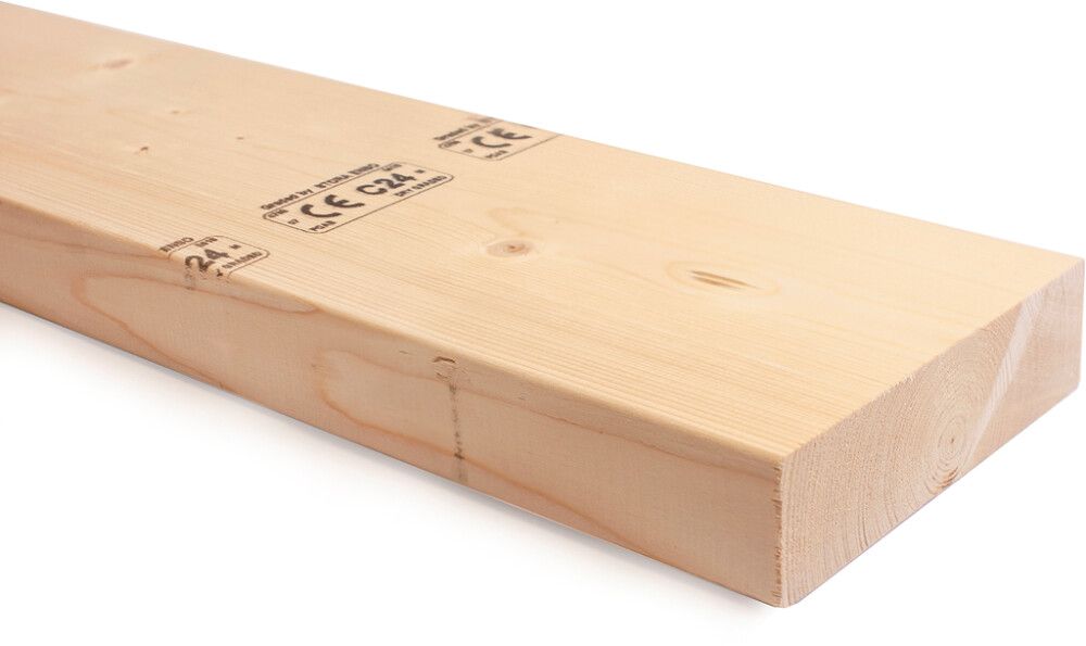 Runkotolppa C24 48 x 173 mm mitallistettu