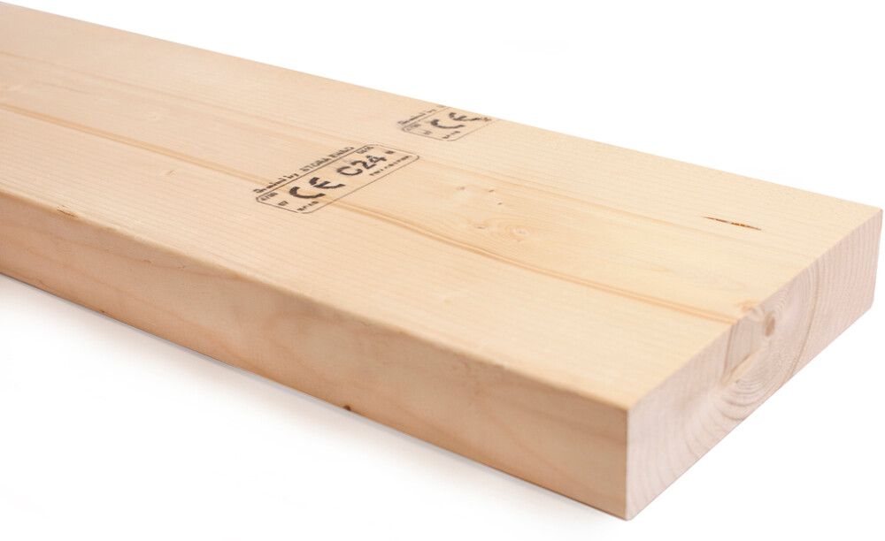 Runkotolppa C24 48 x 198 mm mitallistettu