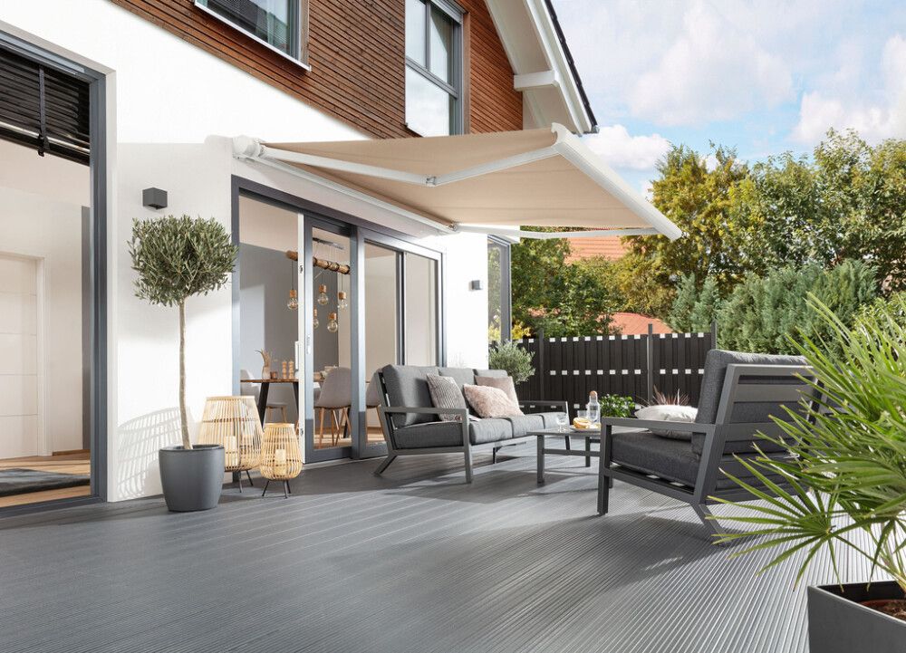 Täyskasettimarkiisi SunFun Elba 3 x 2,5 m Beige-Valkoinen