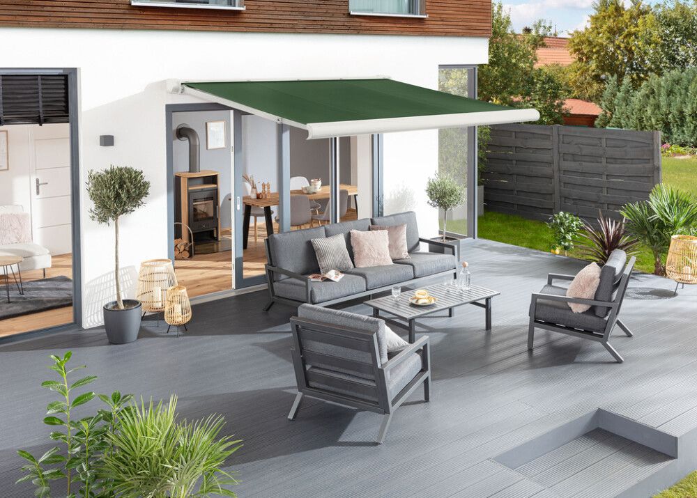 Täyskasettimarkiisi SunFun Elba 3 x 2,5 m Vihreä-Valkoinen