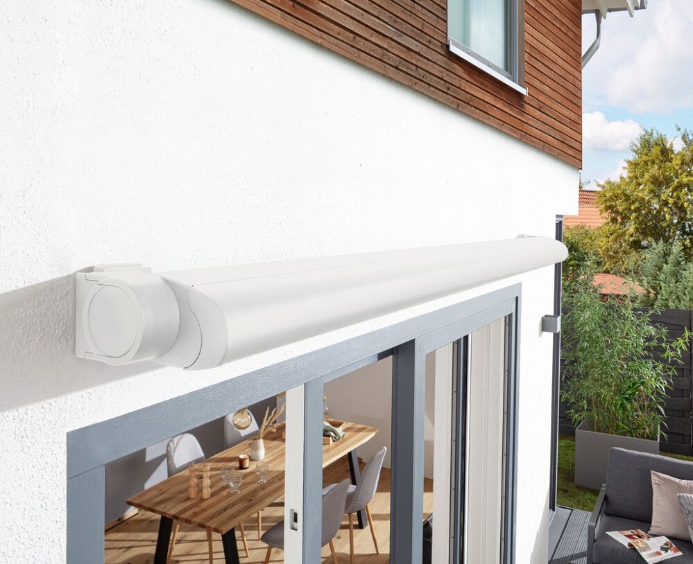 Täyskasettimarkiisi SunFun Elba 4 x 3,5 m Harmaa/valkoinen