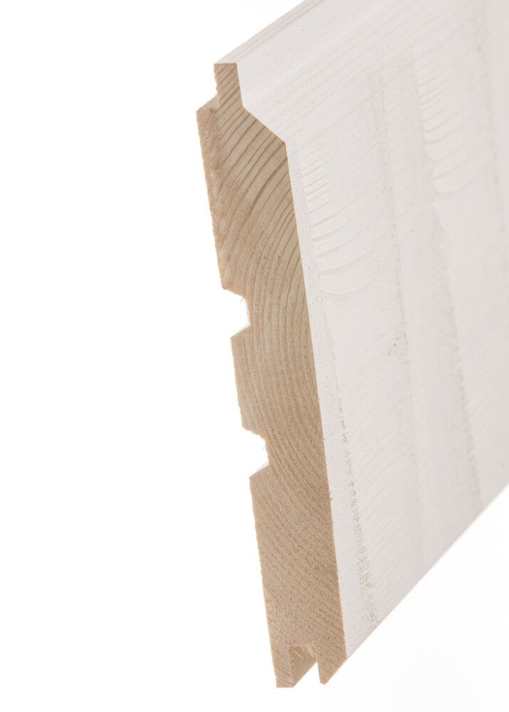 Sisustuspaneeli AURE Piiluhirsi Valkoinen 28 x 195 mm