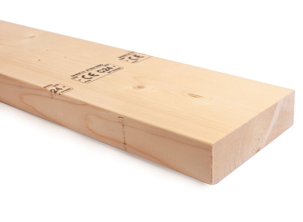 Runkotolppa C24 48 x 173 x 4500 mm mitallistettu