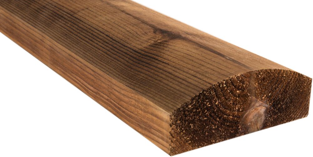 Kaidepuu kyllästetty mänty ruskea AB 45 x 120 mm (per metri)