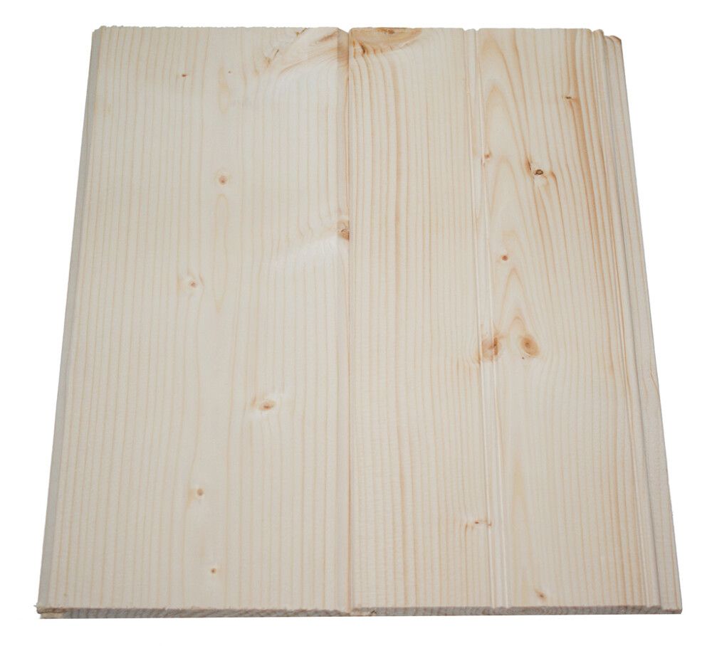 Kääntöpaneeli hirsi- ja helmiprofiileilla talouslaatu kuusi 18,2 x 139,8 x 4880 mm