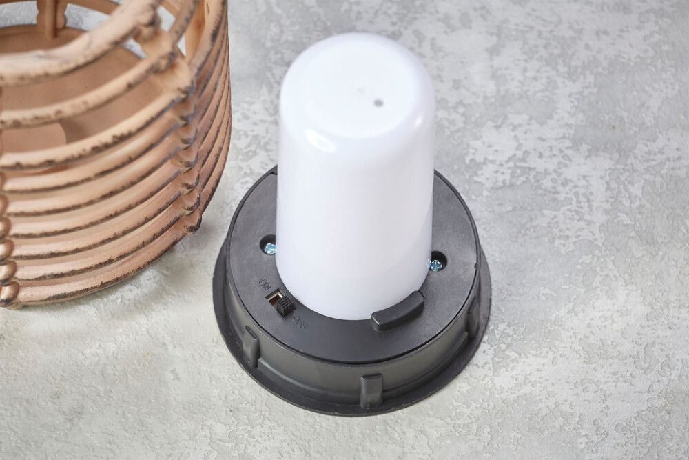 Solarlyhty liekkiefektillä Bauhaus IP44 Ø 10,5 x 36 cm