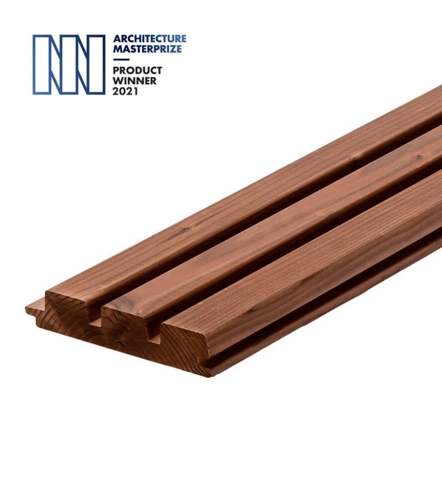 Lämpöpuupaneeli Lunawood Triple Thermo D kuusi 32 x 140 (per metri)