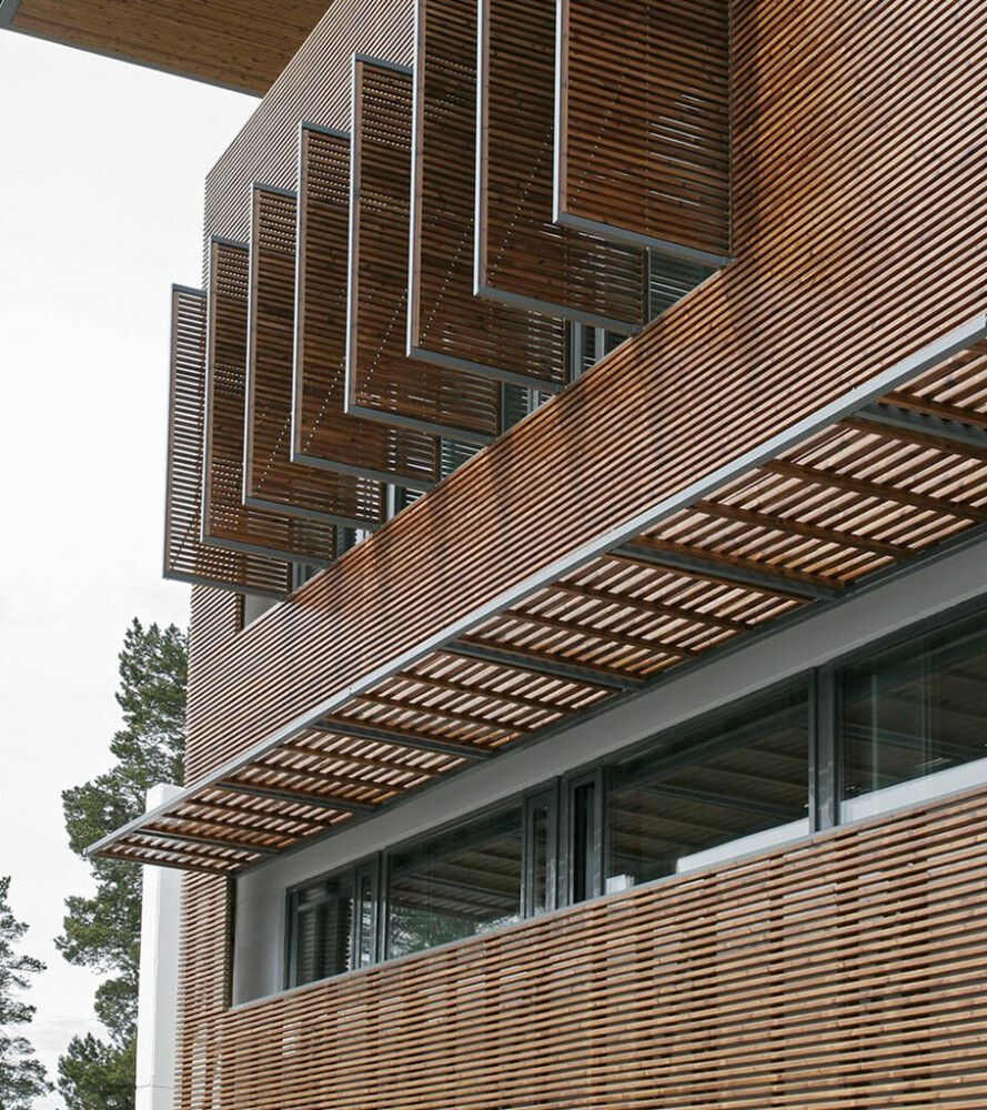 Suunnikasrima Lunawood Parallelogram lämpökäsitelty mänty 26 x 68 (per metri)