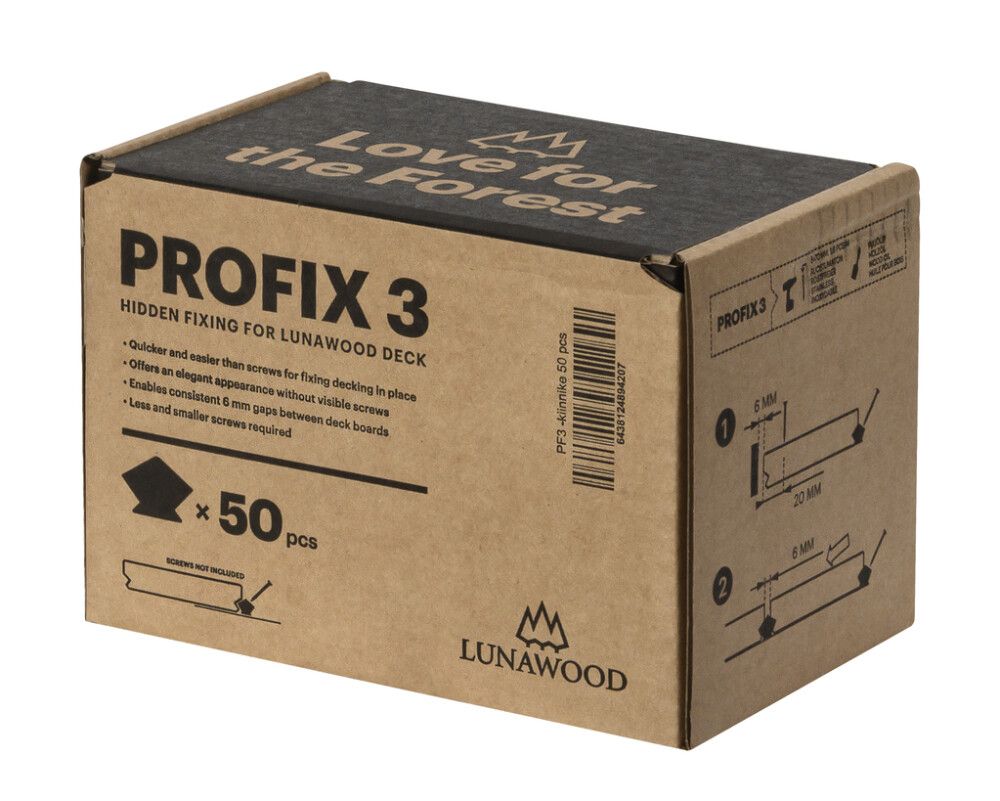 Asennuslaatikko Luna Profix 3 kiinnike + ruuvi 100 kpl