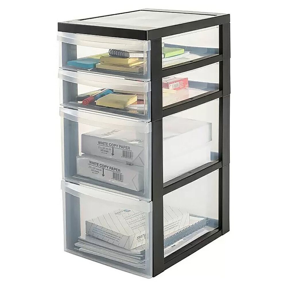 Muovilaatikosto 4-lokeroa 29 x 40 x 61,5 cm