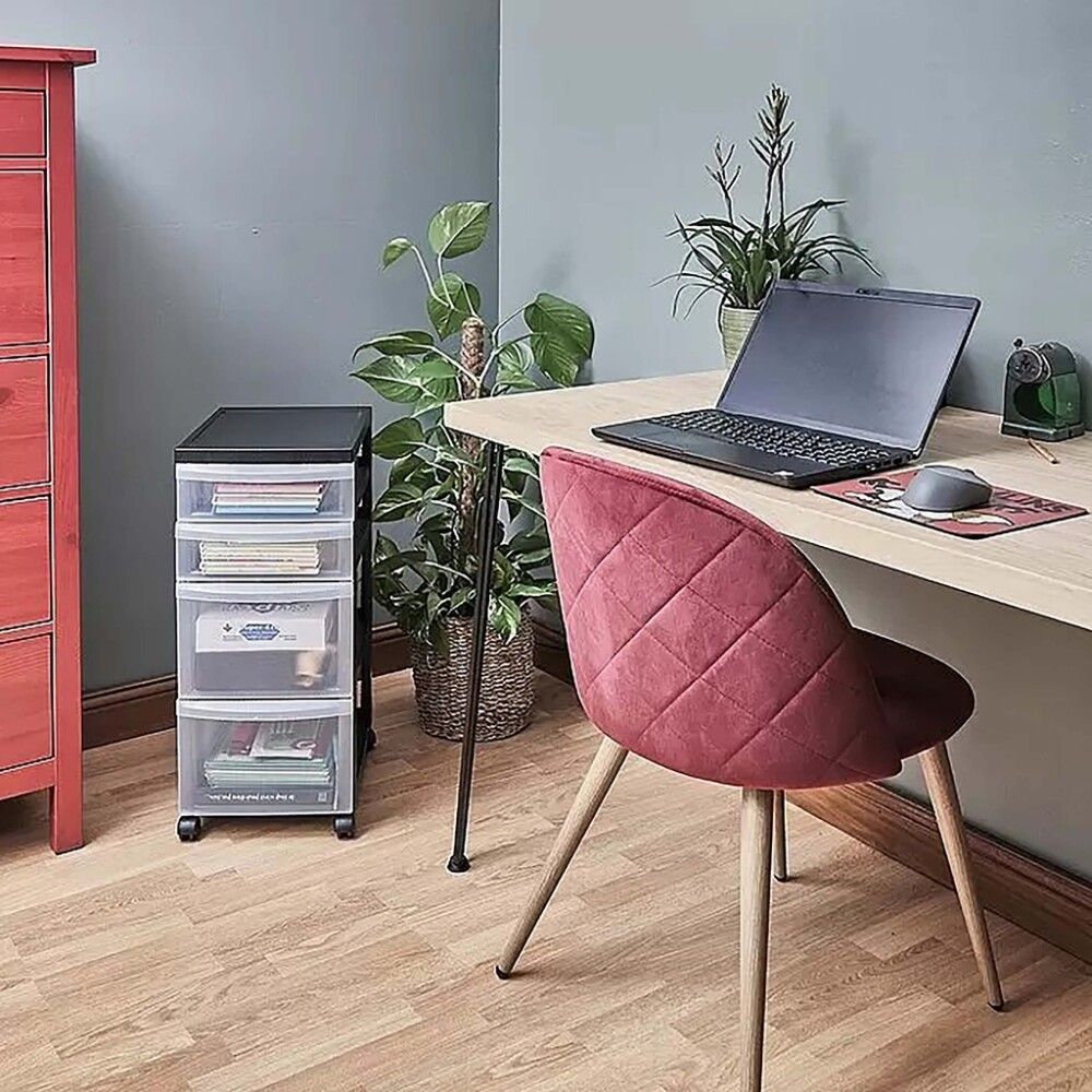 Muovilaatikosto 4-lokeroa 29 x 40 x 61,5 cm