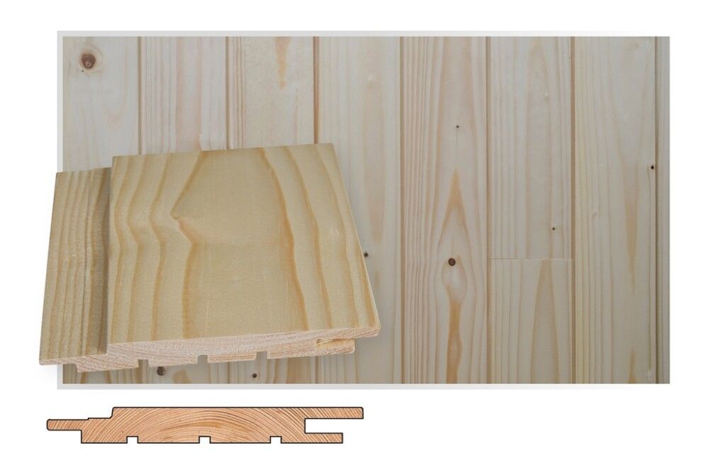 Kuusipaneeli Maler STS-3 puuvalmis 15 x 95 x 2400 mm