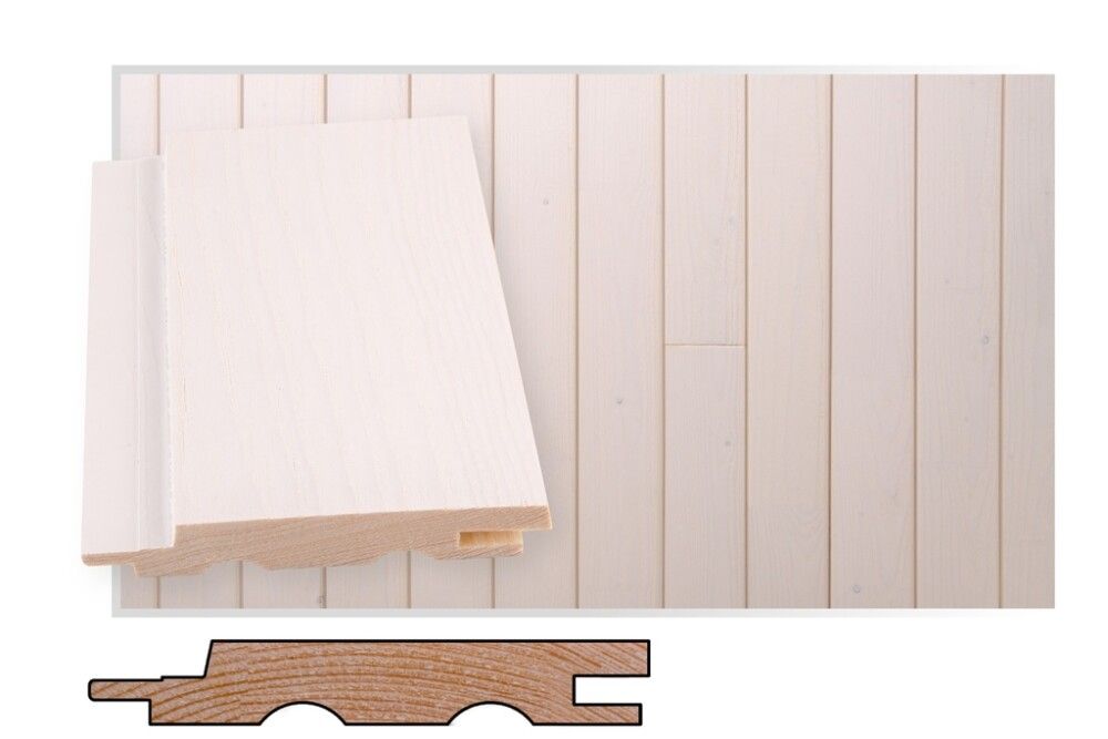 Kuusipaneeli Maler SPA STS-5 Huurre puuvalmis 15 x 95 x 2400 mm