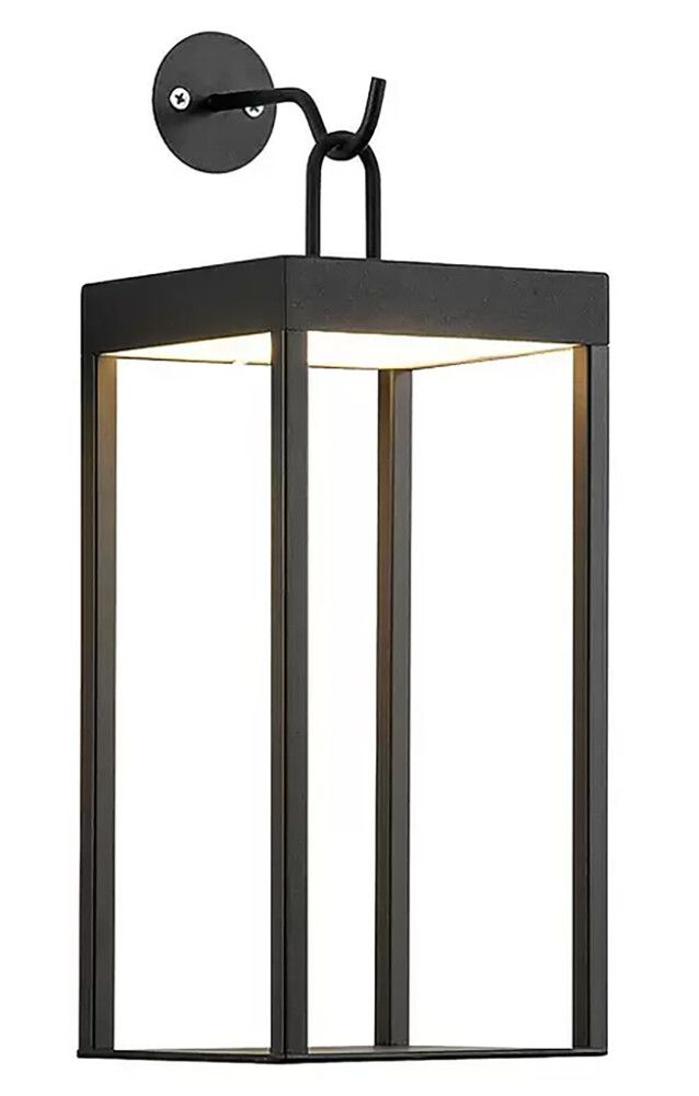 LED-seinävalaisin Bellagio ladattava musta 35 x 13,2 x 15 cm IP44